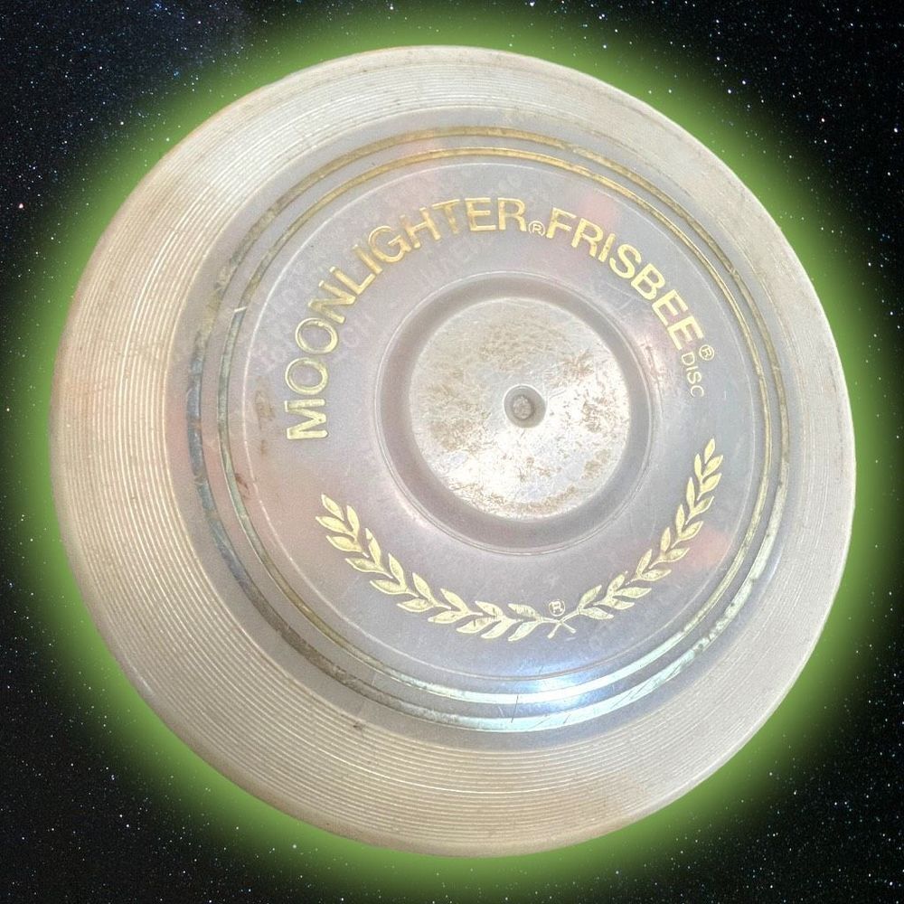 Vintage Wham-o Frisbee Moonlighter Glow in the dark 1977